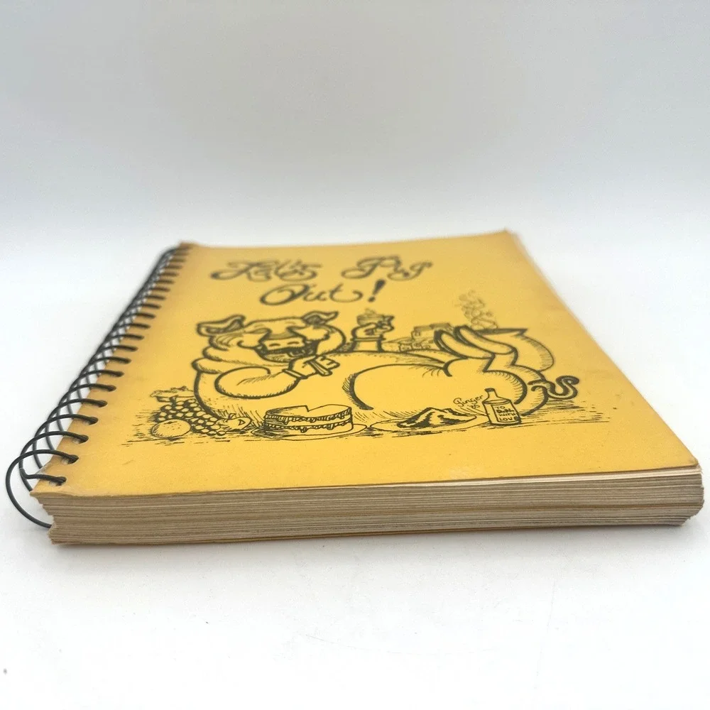 Lets Pig Out Cookbook Louisiana Southern Cajun Recipes Spiral Vintage 1985